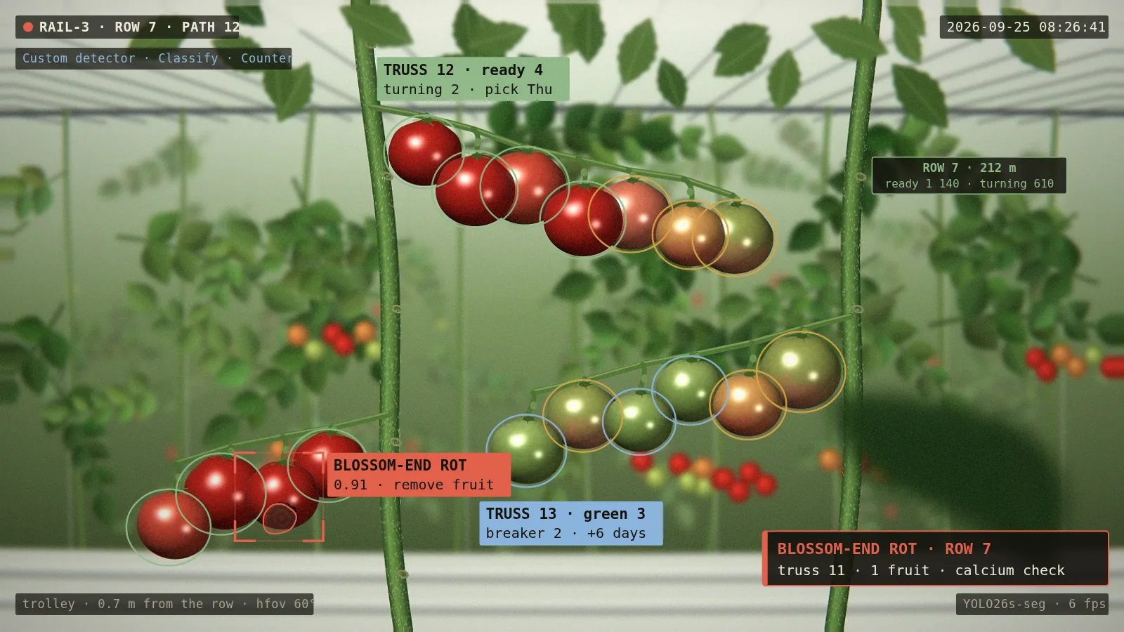 AI-generated camera view: Greenhouses